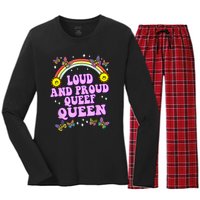 Queef Queen Embarrassing Queefed Inappropriate Queefing Women's Long Sleeve Flannel Pajama Set 