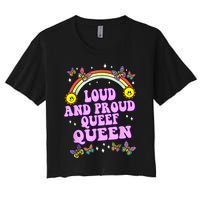 Queef Queen Embarrassing Queefed Inappropriate Queefing Women's Crop Top Tee