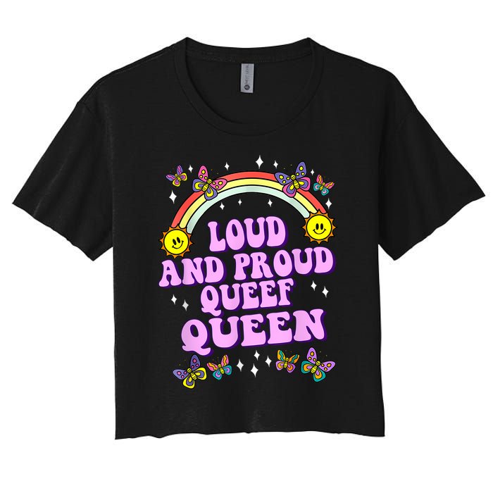 Queef Queen Embarrassing Queefed Inappropriate Queefing Women's Crop Top Tee