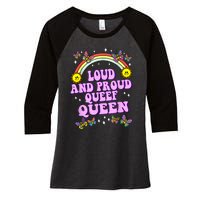 Queef Queen Embarrassing Queefed Inappropriate Queefing Women's Tri-Blend 3/4-Sleeve Raglan Shirt