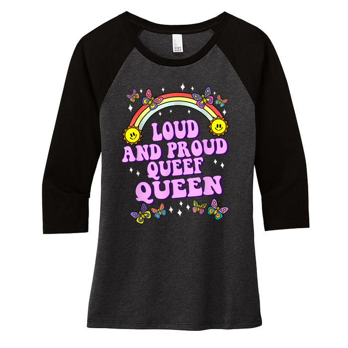 Queef Queen Embarrassing Queefed Inappropriate Queefing Women's Tri-Blend 3/4-Sleeve Raglan Shirt