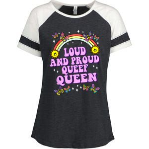 Queef Queen Embarrassing Queefed Inappropriate Queefing Enza Ladies Jersey Colorblock Tee