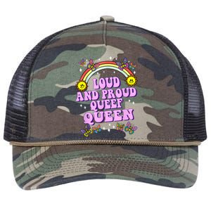 Queef Queen Embarrassing Queefed Inappropriate Queefing Retro Rope Trucker Hat Cap