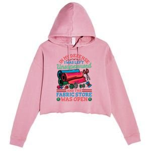 Quilting Quilter Sewer Sewing Funny Crop Fleece Hoodie