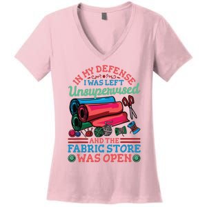 Quilting Quilter Sewer Sewing Funny Women's V-Neck T-Shirt