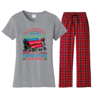 Quilting Quilter Sewer Sewing Funny Women's Flannel Pajama Set