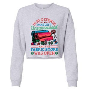 Quilting Quilter Sewer Sewing Funny Cropped Pullover Crew