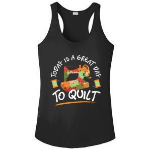 Quilting Quilt Sewing Machine Funny Sew Sewer Quilter Funny Gift Cool Gift Ladies PosiCharge Competitor Racerback Tank