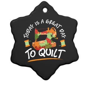 Quilting Quilt Sewing Machine Funny Sew Sewer Quilter Funny Gift Cool Gift Ceramic Star Ornament