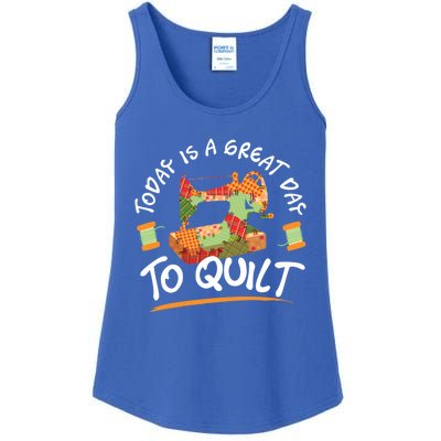 Quilting Quilt Sewing Machine Funny Sew Sewer Quilter Funny Gift Cool Gift Ladies Essential Tank