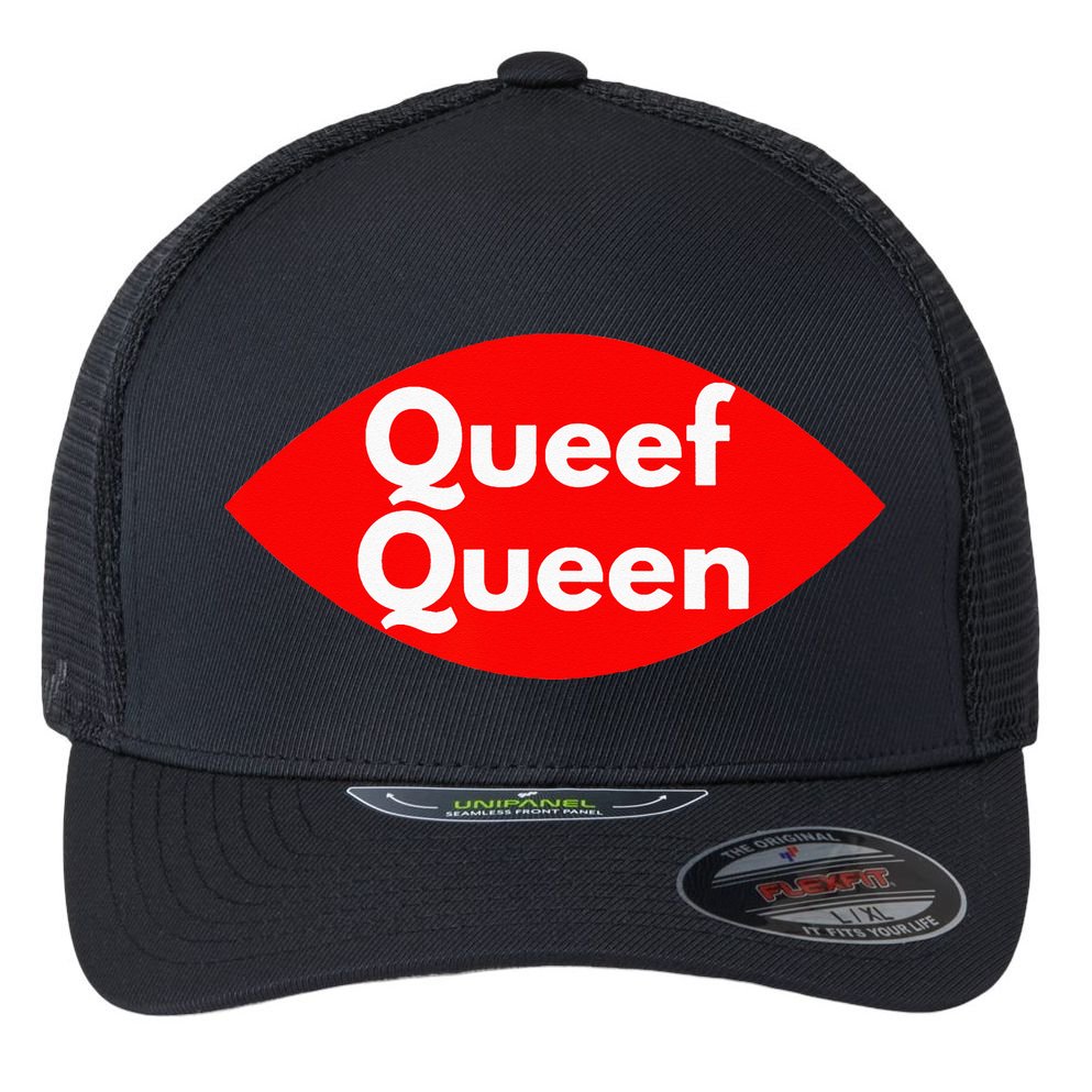 Queef Queen Sexy Clothes For Women And Men Flexfit Unipanel Trucker Cap