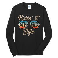 Q20g Retro Kickin It 6th Grade Style Teacher Back To School Tall Long Sleeve T-Shirt