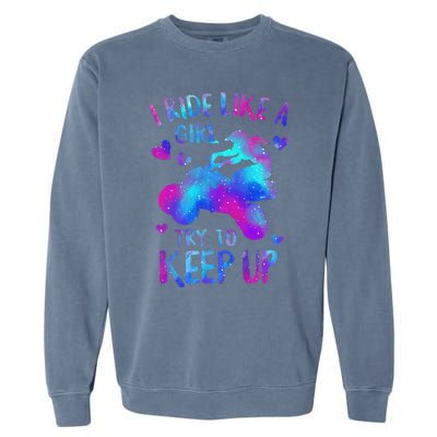 Quad Ride Like A  Try Keep Up Four wheeler Rider Garment-Dyed Sweatshirt