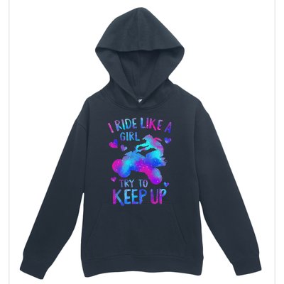 Quad Ride Like A  Try Keep Up Four wheeler Rider Urban Pullover Hoodie