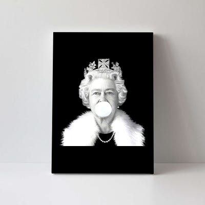 Queen RIP Queen Elizabeth II Bubble Gum Funny Royal Family UK Flag Canvas