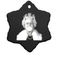 Queen RIP Queen Elizabeth II Bubble Gum Funny Royal Family UK Flag Ceramic Star Ornament