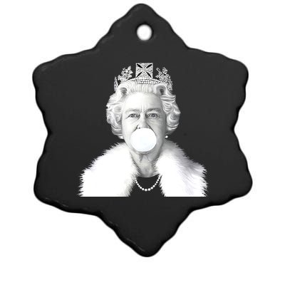 Queen RIP Queen Elizabeth II Bubble Gum Funny Royal Family UK Flag Ceramic Star Ornament