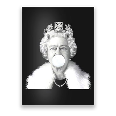 Queen RIP Queen Elizabeth II Bubble Gum Funny Royal Family UK Flag Poster