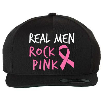 quote Real  Rock Pink Fighting Breast Cancer Wool Snapback Cap