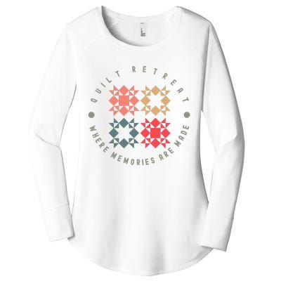 Quilt Retreat Where Memories Are Made Women's Perfect Tri Tunic Long Sleeve Shirt