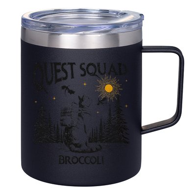 Quest Squad 4th Wing Wingleader Dragon Broccoli 12oz Stainless Steel Coffee Mug