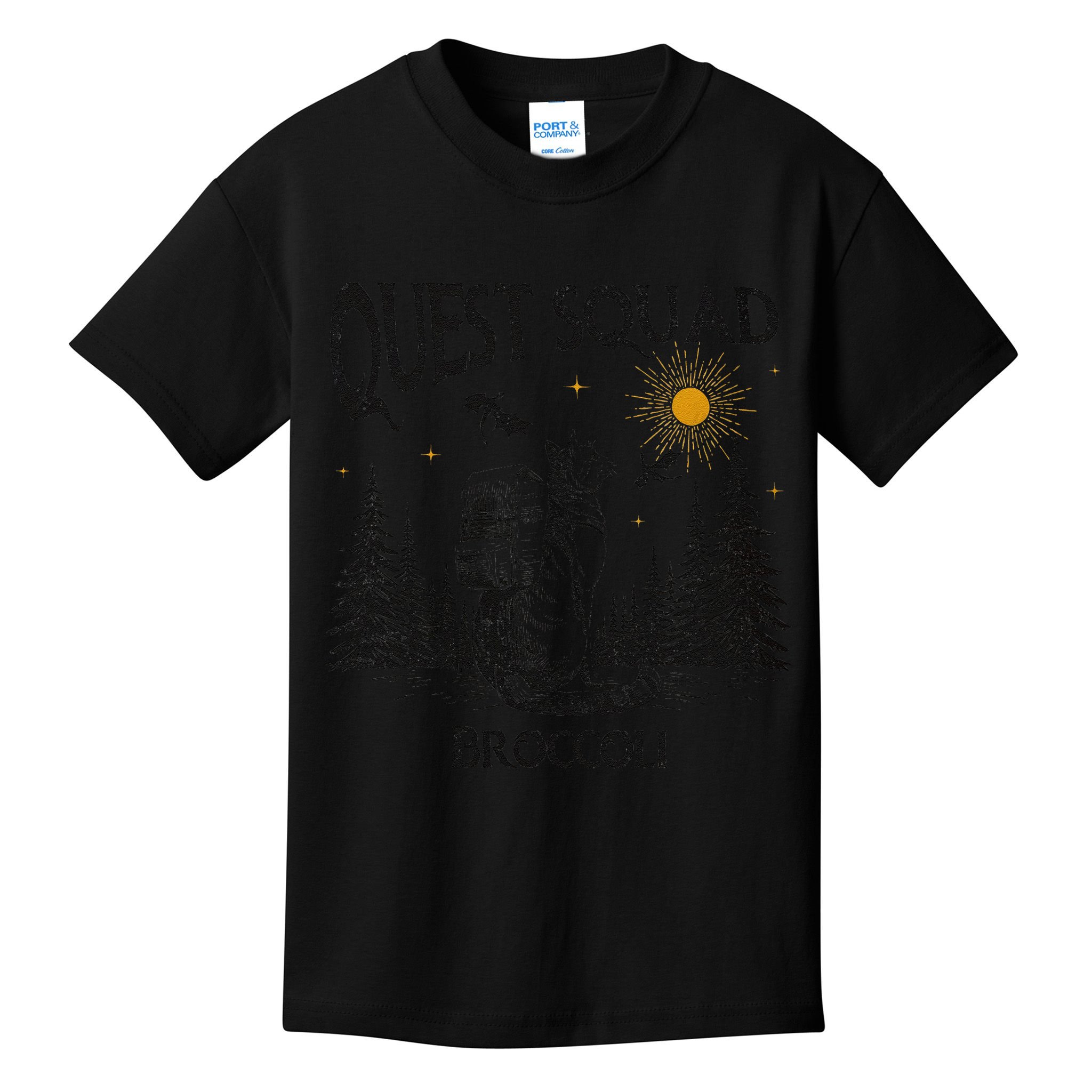 Quest Squad 4th Wing Wingleader Dragon Broccoli Kids T-Shirt