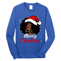 Queen Santa African American Merry Christmas Melanin Long Sleeve Shirt