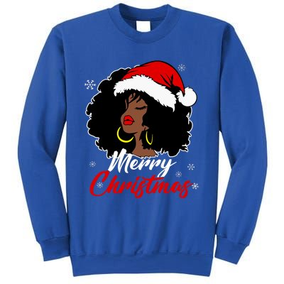 Queen Santa African American Merry Christmas Melanin Sweatshirt