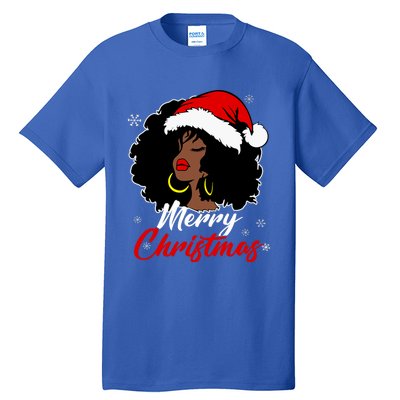 Queen Santa African American Merry Christmas Melanin Tall T-Shirt