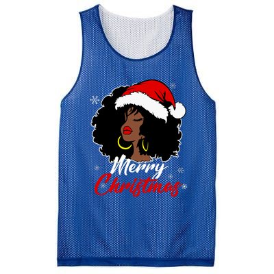 Queen Santa African American Merry Christmas Melanin Mesh Reversible Basketball Jersey Tank