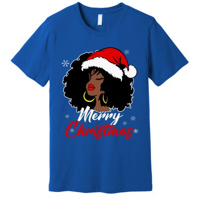 Queen Santa African American Merry Christmas Melanin Premium T-Shirt