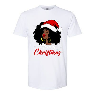 Queen Santa African American Merry Christmas Melanin Softstyle CVC T-Shirt