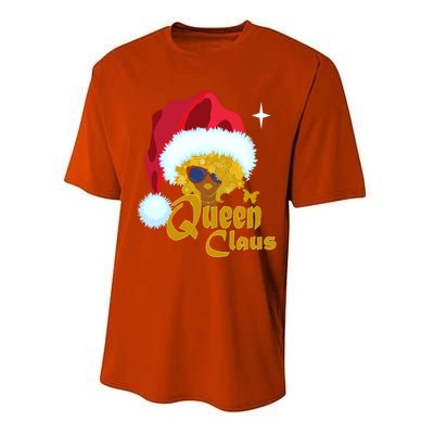 Queen Santa African American Christmas Melanin Cool Gift Performance Sprint T-Shirt