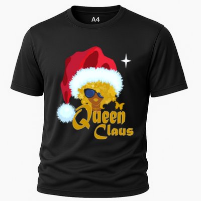 Queen Santa African American Christmas Melanin Cool Gift Performance Shirt