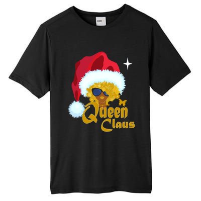 Queen Santa African American Christmas Melanin Cool Gift Tall Fusion ChromaSoft Performance T-Shirt