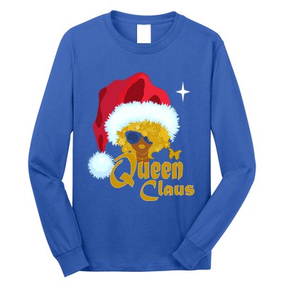 Queen Santa African American Christmas Melanin Cool Gift Long Sleeve Shirt