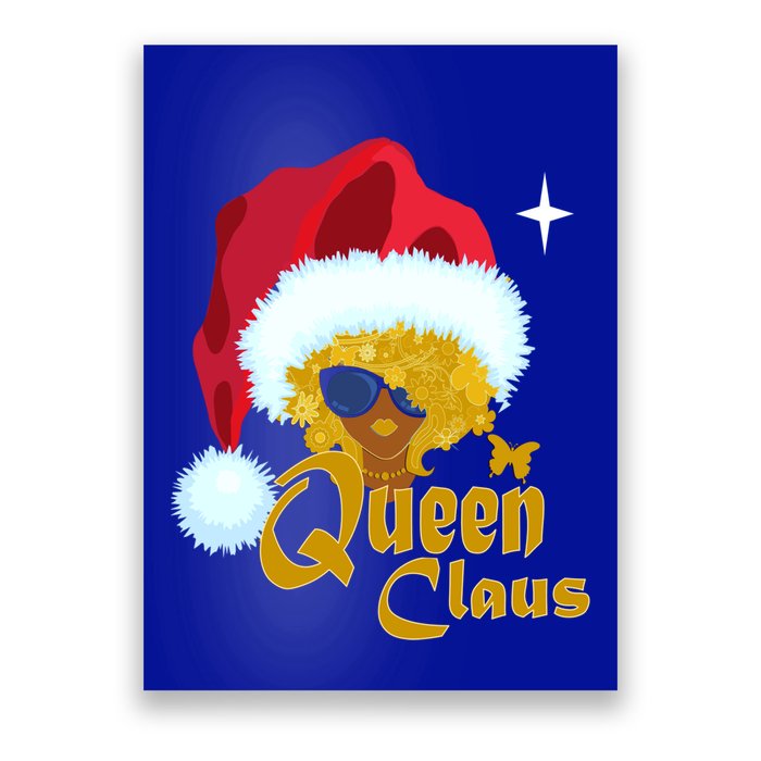 Queen Santa African American Christmas Melanin Cool Gift Poster