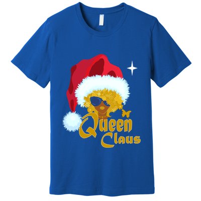Queen Santa African American Christmas Melanin Cool Gift Premium T-Shirt