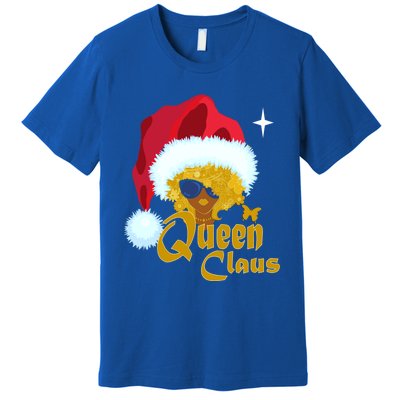 Queen Santa African American Christmas Melanin Cool Gift Premium T-Shirt