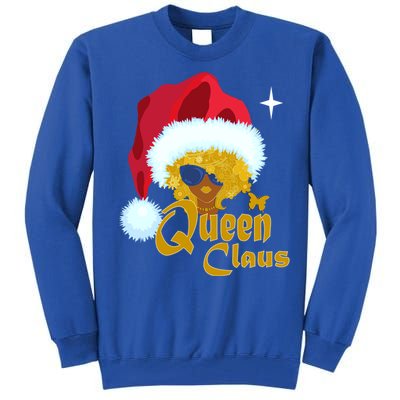 Queen Santa African American Christmas Melanin Cool Gift Tall Sweatshirt