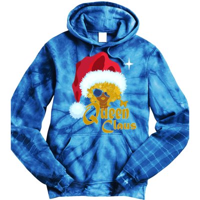 Queen Santa African American Christmas Melanin Cool Gift Tie Dye Hoodie