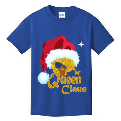 Queen Santa African American Christmas Melanin Cool Gift Kids T-Shirt
