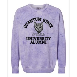 Quantum State Alumni Schrodingers Cat Funny Science Colorblast Crewneck Sweatshirt