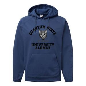 Quantum State Alumni Schrodingers Cat Funny Science Performance Fleece Hoodie