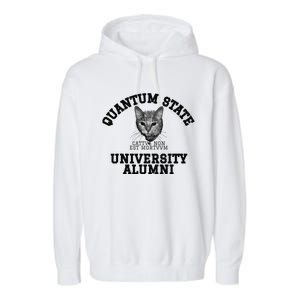 Quantum State Alumni Schrodingers Cat Funny Science Garment-Dyed Fleece Hoodie