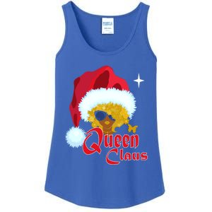 Queen Santa African American Christmas Melanin Funny Gift Ladies Essential Tank