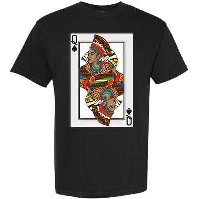Queen Spades African American Card Halloween Gift Garment-Dyed Heavyweight T-Shirt