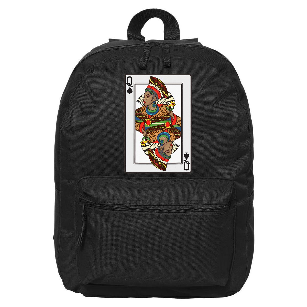 Queen Spades African American Card Halloween Gift 16 in Basic Backpack