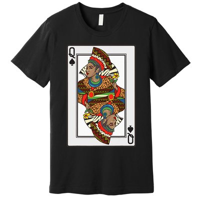 Queen Spades African American Card Halloween Gift Premium T-Shirt