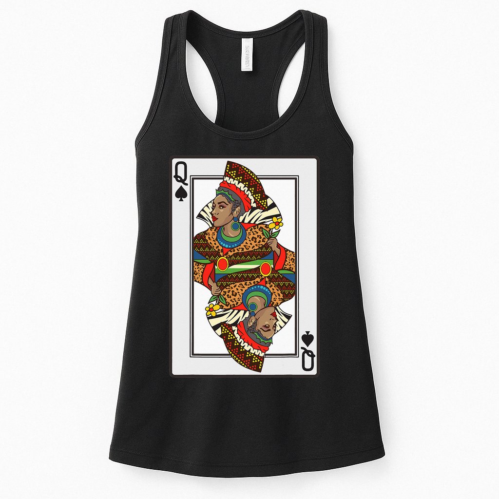Queen Spades African American Card Halloween Gift Womens Tank Top